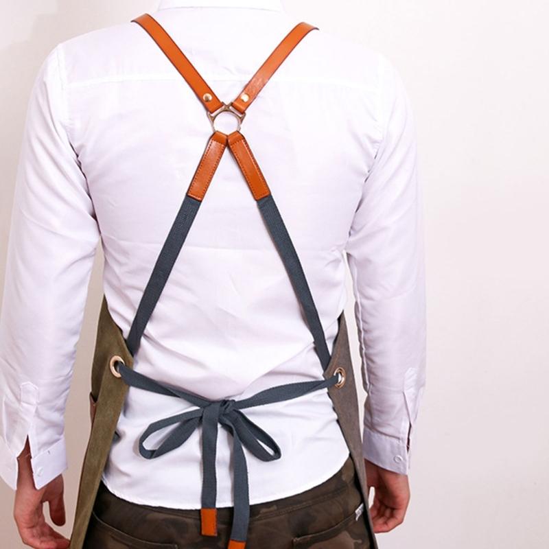 Canvas Work Apron Heavy Duty Material with Adjustable Straps Perfect for Woodworking Painting, and Crafts