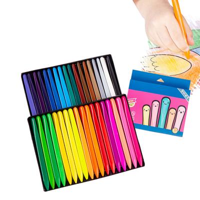 36 Colors Triangle Crayons  Washable and Non Toxic Children Painting Wax Crayons