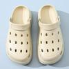 Hole shoes women's summer height increase versatile wear-resistant bag head drag wear non-smelly feet solid color light cool slippers