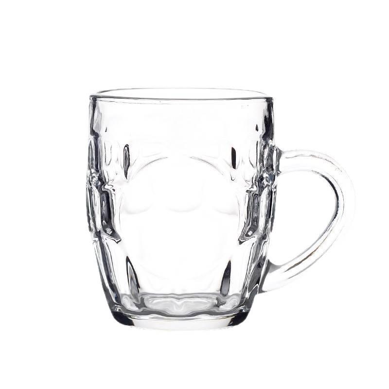 Thickened Heat-Resistant Glass Tea Cup with Handle - Transparent Drinking, Beer, and Water Cup for Home
