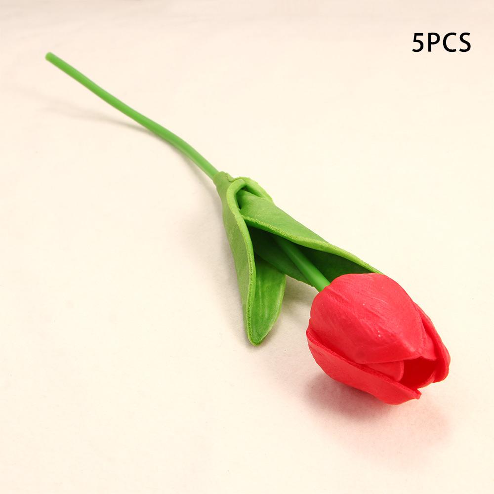 DIY Real Touch Garland Bridal Bouquet Wedding Room Fake Flowers Tulip Artificial Plant Tulipanes