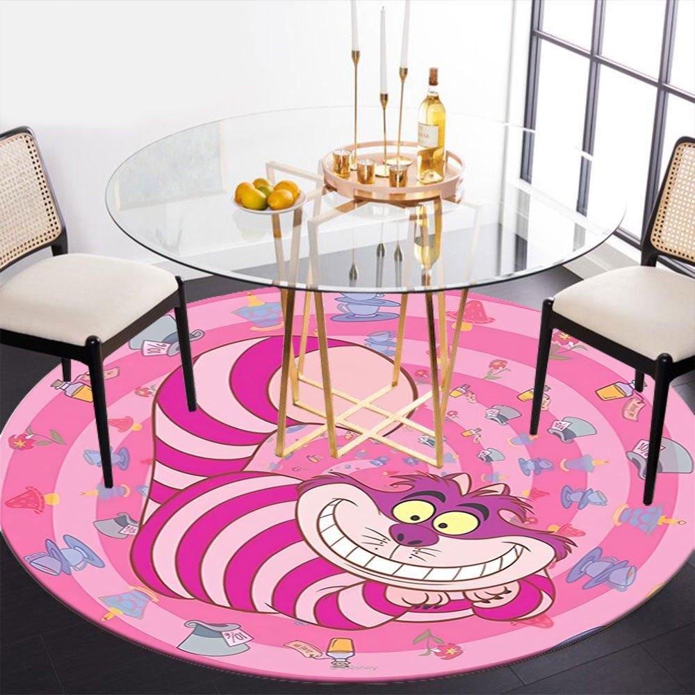 Cheshire Cat Plush Toy: Alice in Wonderland Inspired Stuffed AnimalRound Non-Slip chair mat chair carpet for office Rugs for Office Decor Gift For Val