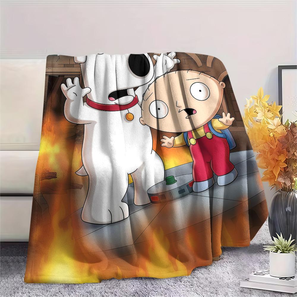 Family Guy Flannel Blanket, High quality Comfortable for All Seasons, Home Decor, Warmth and Comfort