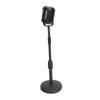 Retro Microphone Prop Fake Vintage Old Style Model with Stand Antique Decor for Costume Photography