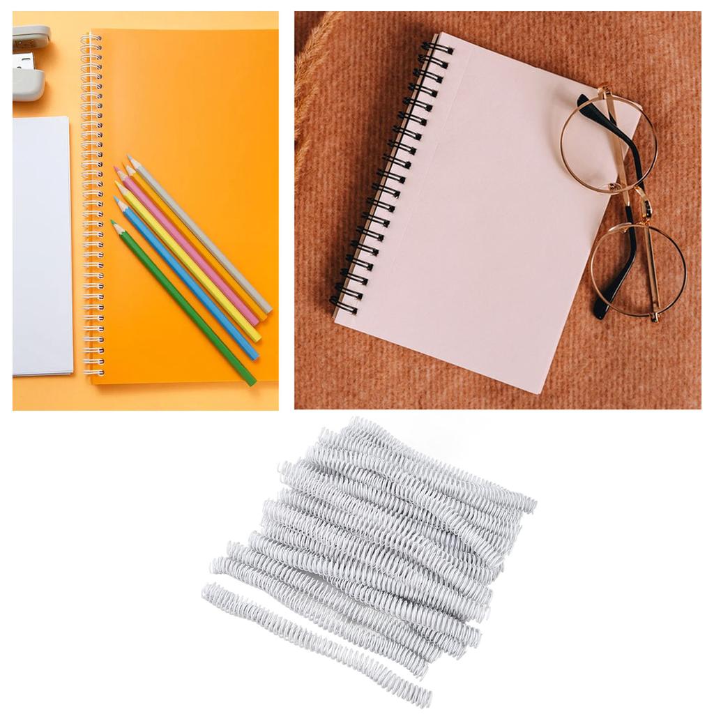 100PCS Spiral Binding Coils 16mm Diameter 48 Teeth 4:1 Combs Spines for Paper
