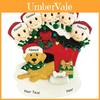 Exquisite Resin Family And Pet Dog Christmas Tree Ornaments For Festive Decor