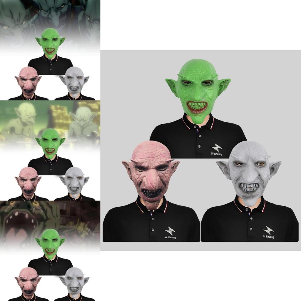 Spettacolare Maschera di Green Goblin in Lattice Copertura Integrale del Viso Ideale per Celebrazioni a Tema Spaventoso