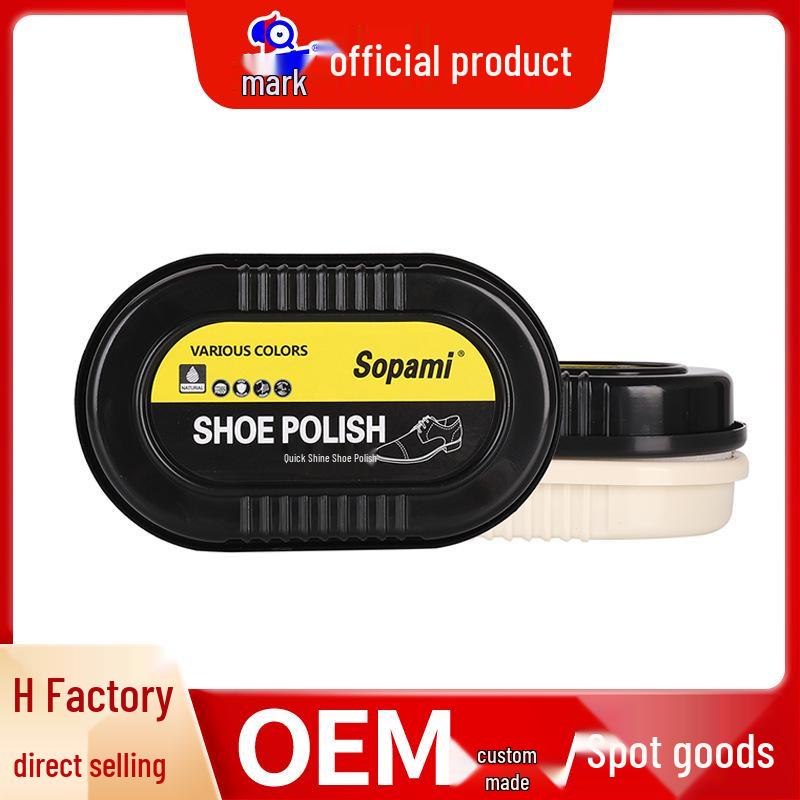 Colorless Cotton Sponge Shoe Polish - One Wipe Shine & Waterproof Care for Leather