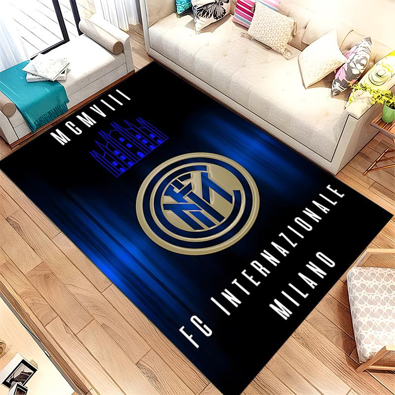 FC Internazionale Milano (41) Tappeto Adatto per Soggiorni Camere da Letto Stanze per Computer Zone Pranzo e Posizionamento Sotto Tavoli e Sedie Anche un Ideale C