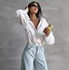 2026 Women's Lantern Sleeve Round Neck Shirt – European/American Style, Versatile & Comfy.