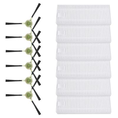 Replacement Filters & Side Brush Kit For Lefant M330/M330 Pro Robot Vacuum 6 Filters + 6 Brushes Deep Clean Carpets