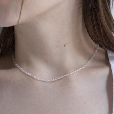 BEFORE MOONRISE [Silver 925] Clear Clouds Necklace SN208 - White