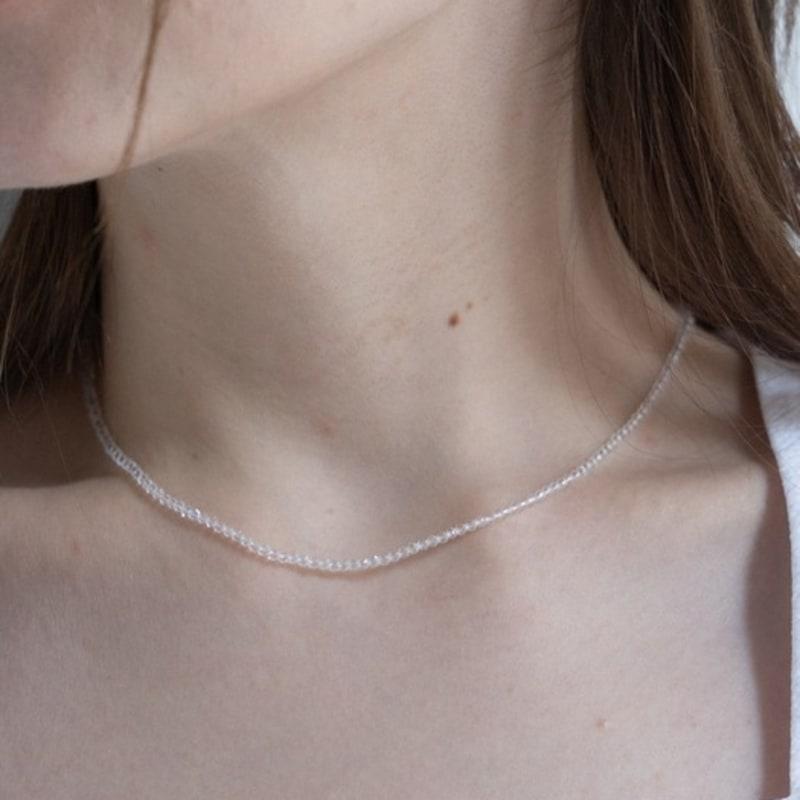 

BEFORE MOONRISE [Silver 925] Clear Clouds Necklace SN208 - White White