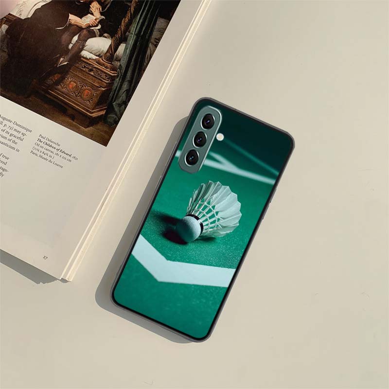 Badminton Sport Phone Case for Samsung A54 A14 A24 A34 A17 A37 A57 A55 A35 A25 A15 A07 A05S A04S A12 A22 A32 A52S A72 Galaxy Not