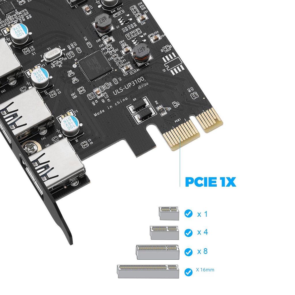 PCI-e to USB 3.0 Type-C Expansion Card, No External Power Needed, Easy to Use.