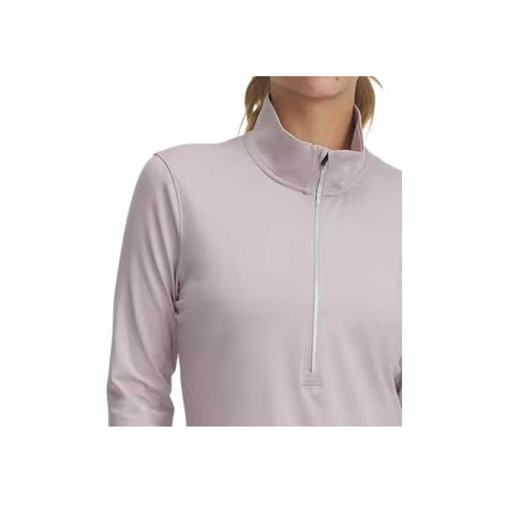 Under Armour Qualifier Fashion Comfortable Running Long Sleeve T-Shirt Women Tops Dawn-Gray Pink 1379349-009