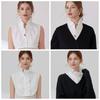 Ruffle Detachable Fake Collar White Adjustable Neckline All-match Lotus Leaf Cuffs  Female