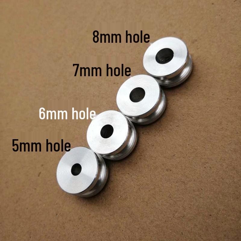 Aluminum Alloy Single Groove Pulley for Lathe Non-Powered Spindle Wheel Motor Model (PU Round U Groove Pulley)