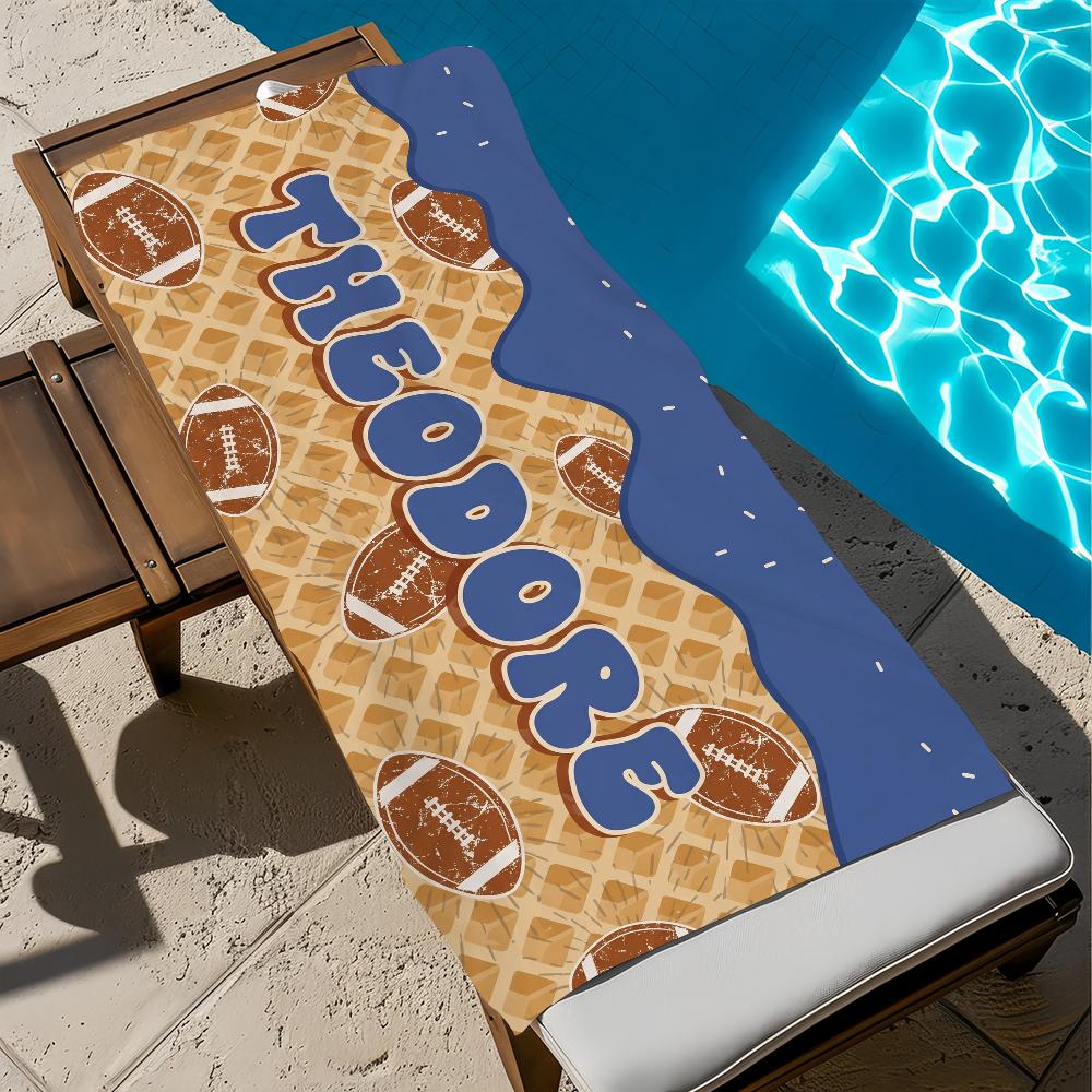 Personalized Ice Cream Drip Baseball Towel Beach Quick Dry Soft Pool Towels Gift for Travel Gym Shower Camping sports