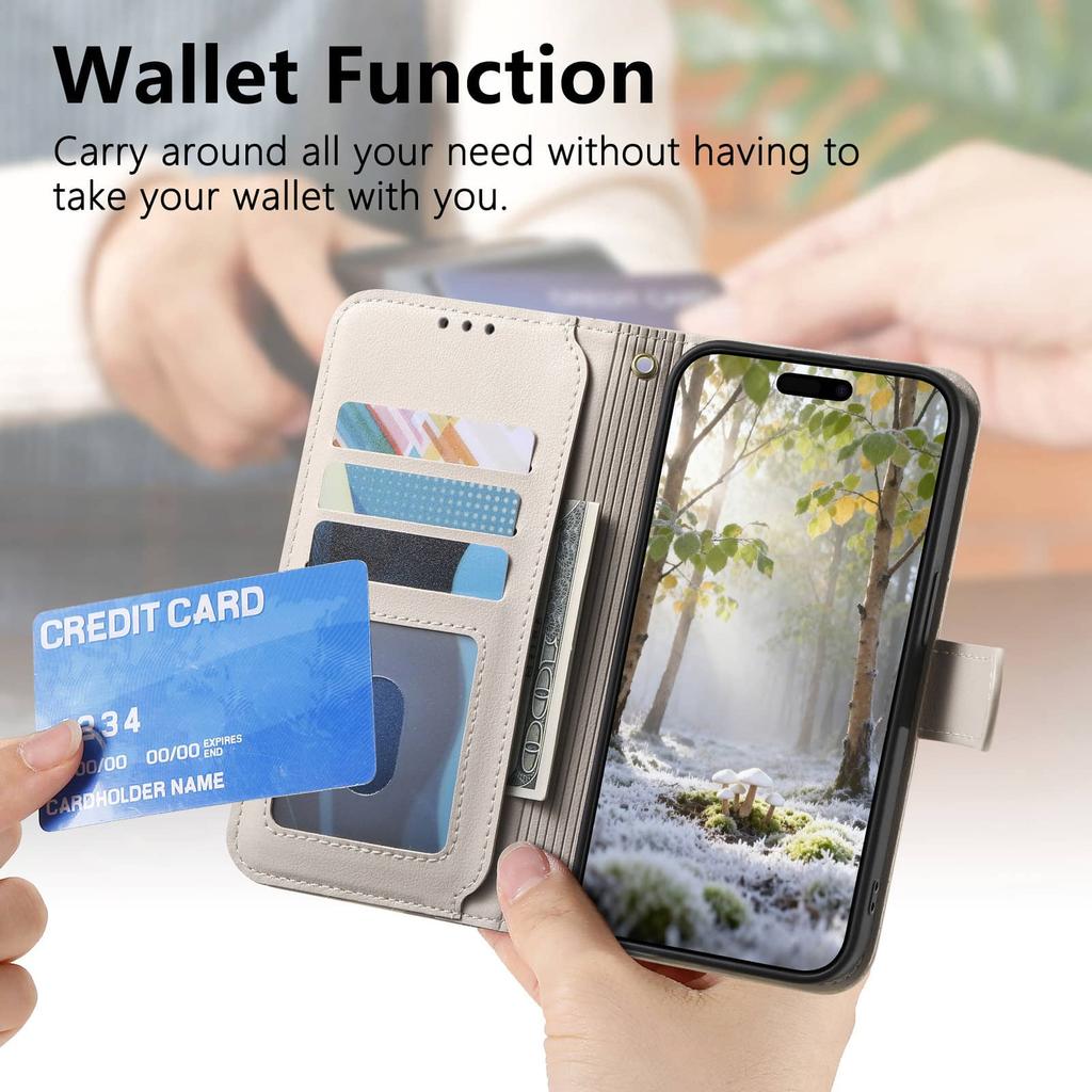 For Samsung Galaxy A57 A56 5G A54 A53 A52 A51 A71 4G A50 A30S Crossbody Wallet Case, Quilted Zip Pocket Card Holder Flip Cover