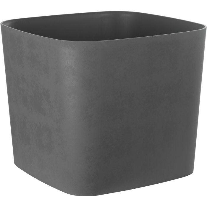 Pot de fleurs carré - GARDEN ID - Swing Carré - 36 L - 40 x 40 h 32 cm - Gris