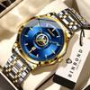BINBOND Orginal Men's Waterproof Luminous Quartz Watch For Men Luxury Auto Date Sturdy Wristwatch Casual Reloj