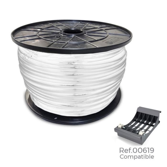 Bobine câble acrylique 3x1,5mm blanc 200mts (bobine grande ø400x200mm)