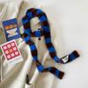 Design plush scarf striped thin strip scarf women's autumn and winter warm atmosphere decorative scarf