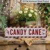 1 Stück, 2D Flach, Retro Schild, ZUCKERSTANGE Schild, Lustiges Textschild, Lustiges Rechteckiges Aluminium Dekoschild, (15.7''x3.9''), Einzigartige Weihnachtsdekorationen