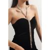 Sparkling Scarf for Women Chain Collar Full Rhinestones Tassels Nightclub Party Raves Costume Blingbling Choker