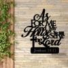 Metal Wall Art Joshua 24:15 Scripture Christian Decor Vintage Rustic