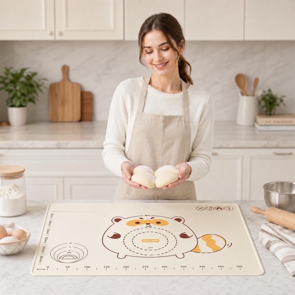 Thickened Silicone Dough, Non-Stick Kneading Pad for Baking