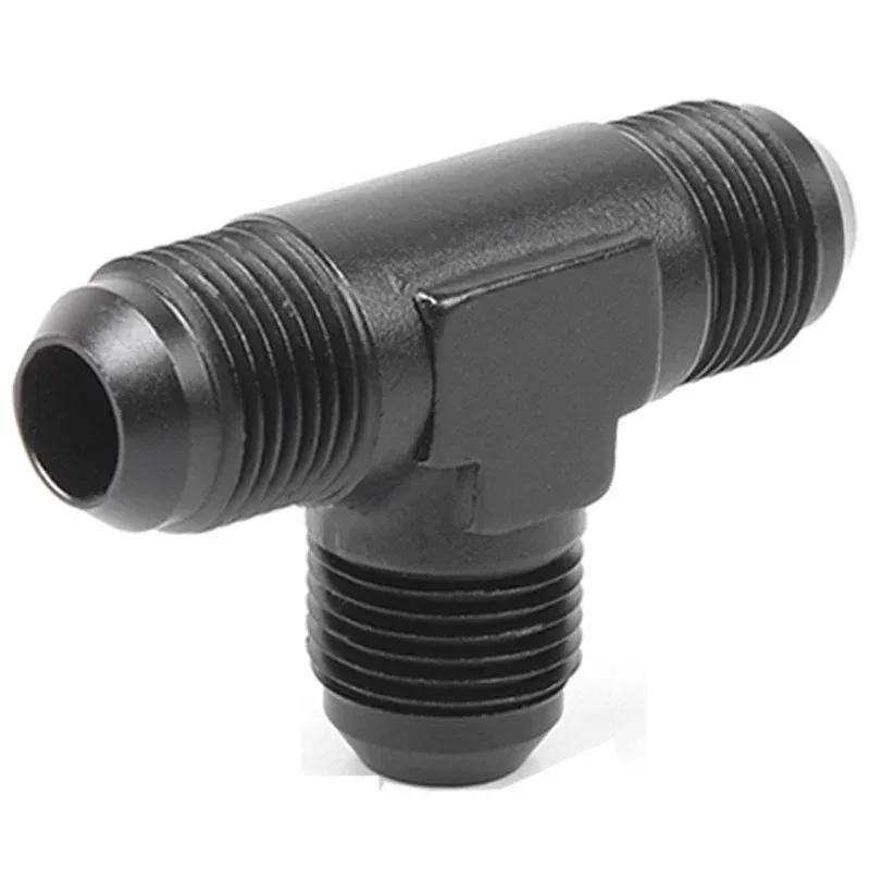 2Pcs Aluminum Flare Tee Fittings AN4 AN6 AN8 AN10 AN12 Male With 4 6 8 10 12 AN Female Swivel On Side Male To AN Female Adaptor