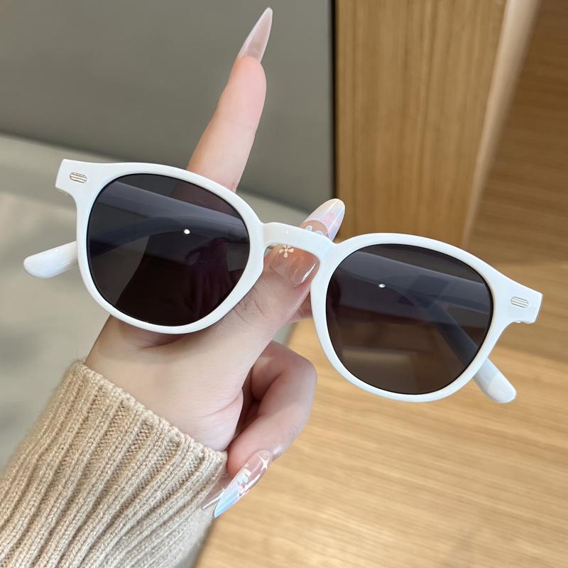 New Korean Round Plastic Sunglasses for Men and Women Fashion Trendy UV Resistant Glasses Outdoor Sunscreen Sunshade Eyewear