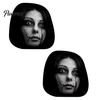 Horror Theme Auto Accessories Funny Expression Car Headrest Cover,Elastic Seat Protector, Universal Scary Novelty Gift for Lovers Ghost Face Interior