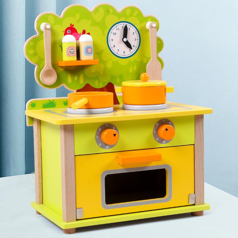 BABIBO Babib Wooden Children's Play Home Simulation Kitchen Toy/Baby Benefit Intelligence Early Education Mini Kitchenware Suit