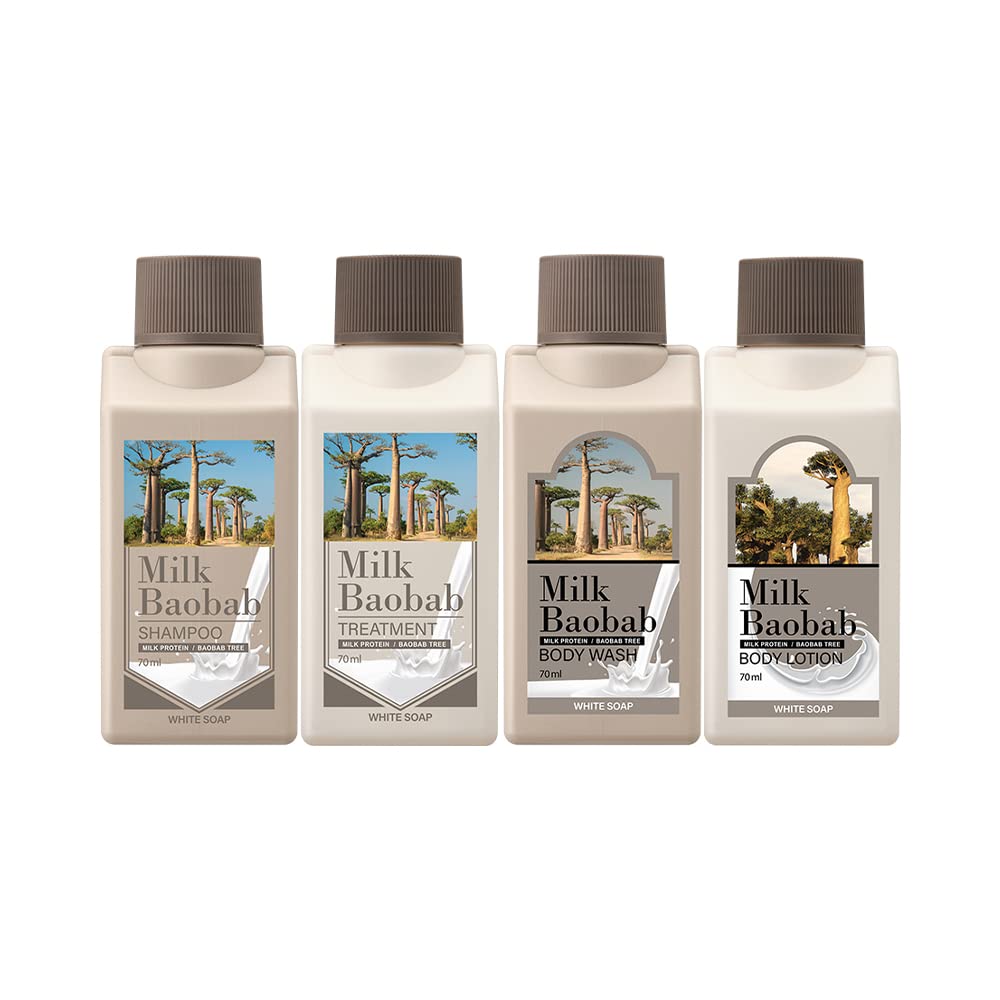Milk Baobab [Official] Travel Set (2 Weeks  Supply) - 3 Scents (White Soap)