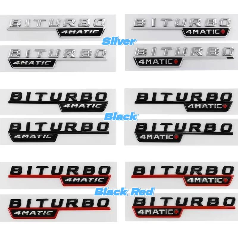 3D Car Fender BITURBO 4MATIC+ Badge Emblem Stickers