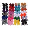 Stage Costume Accessories Sequins Hair Bows, Elastic Tie, Large Cheerleading Shiny Bows for Girls Band Ponytail Holder, Glitter Scrunchies Women Teens
