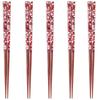 Happy Set of Acrylic Resin and Natural Dishwasher Made In PID6376 J-kitchens Chopsticks, 5, Material Wood, Safe, Japan,
