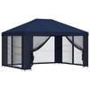 Garden Pavilion with Side Walls 4 X 3 M Blue