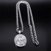 Collier Médaille Sainte Barbe en Acier Inoxydable 316 Couleur Argent Pendentif Hommes Religion Catholique Colliers Bijoux Santa Bárbara