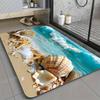 Waterproof Beach Ocean Print Mat Runner for Bathroom Entryway Coastal Nautical Starfish Decor Home Gift Accessories Rug Mat Trop