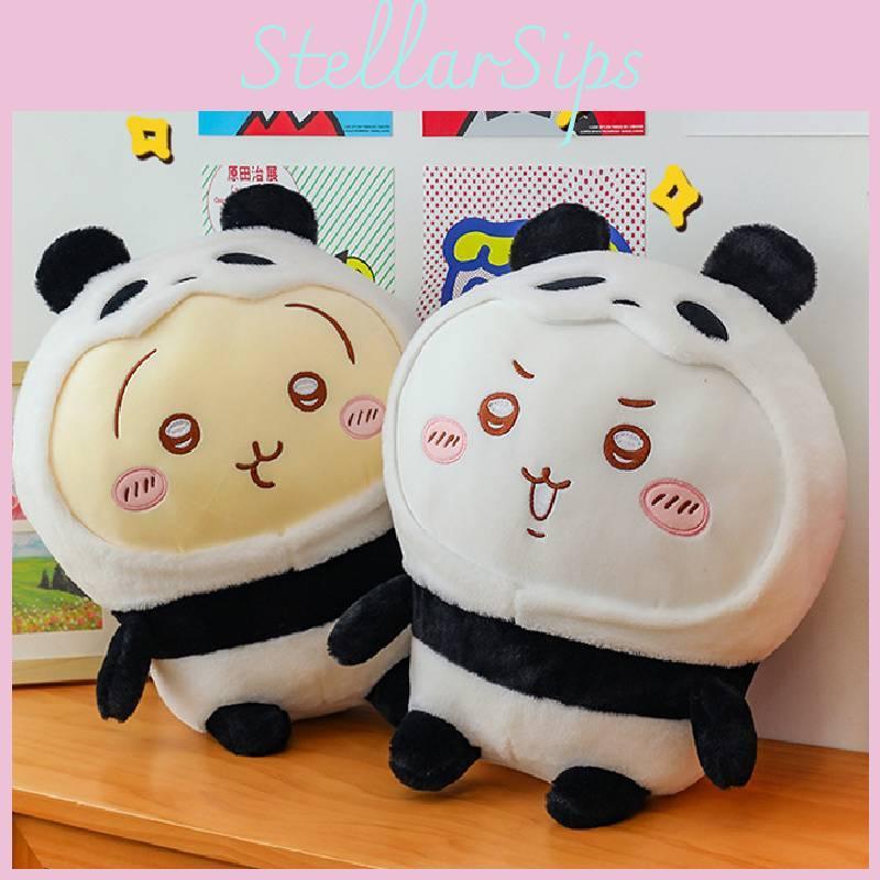 Plush Toy Chiikawa Panda Cartoon Stuffed Animal Doll Room Decoration Kids Gifts