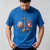 Unisex 100 Cotton O Neck T Shirt Balance Brain And Heart Retro Scale Graphic Print Casual Daily Male Short Sleeve Tee Tops