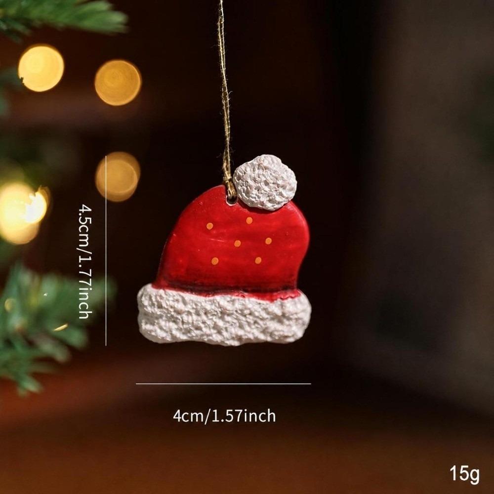 Resin Christmas Tree Hanging Pendant Gingerbread Man Christmas Decoration Xmas Tree Ornament Xmas