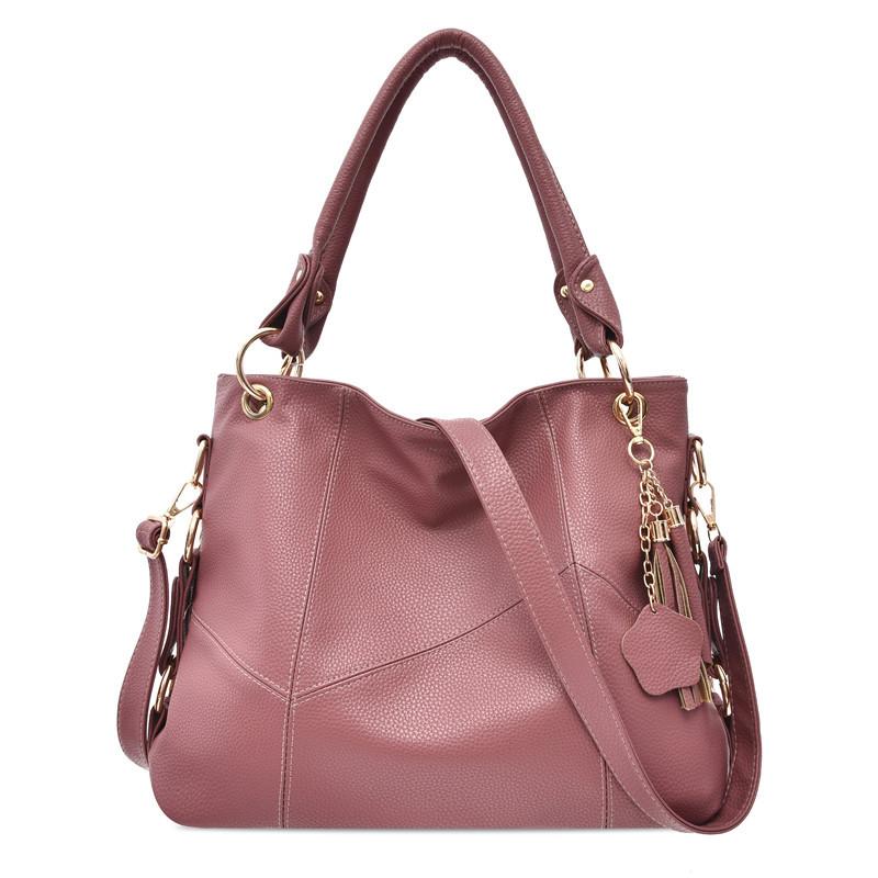 New Soft Leather Women's Bag Handbag Bag European and American Fashion Trend Splicing Bag Shoulder Bag Crossbody Bag