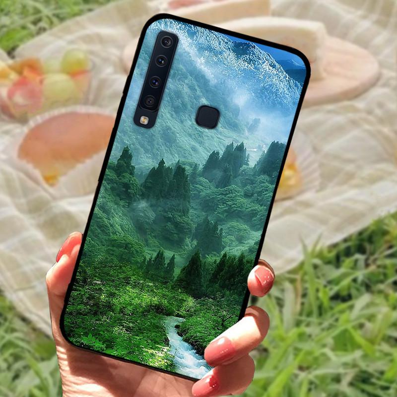 For Samsung A9 2018 Case Cover A7 2018 Silicone Soft Marble Black Bumper Funda Coque for Samsung Galaxy A7 A9 2018 Protective
