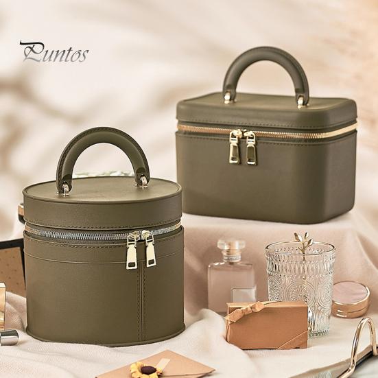 Travel Toiletry Bag with Handle Large Capacity Zipper Closure Waterproof Portable Cosmetic Bag Makeup Organizer