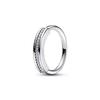 New 925 Silver Sparkling Bow Double Hearted Zircon Ring for Women DIY High Quality Wedding Jewelry Gifts